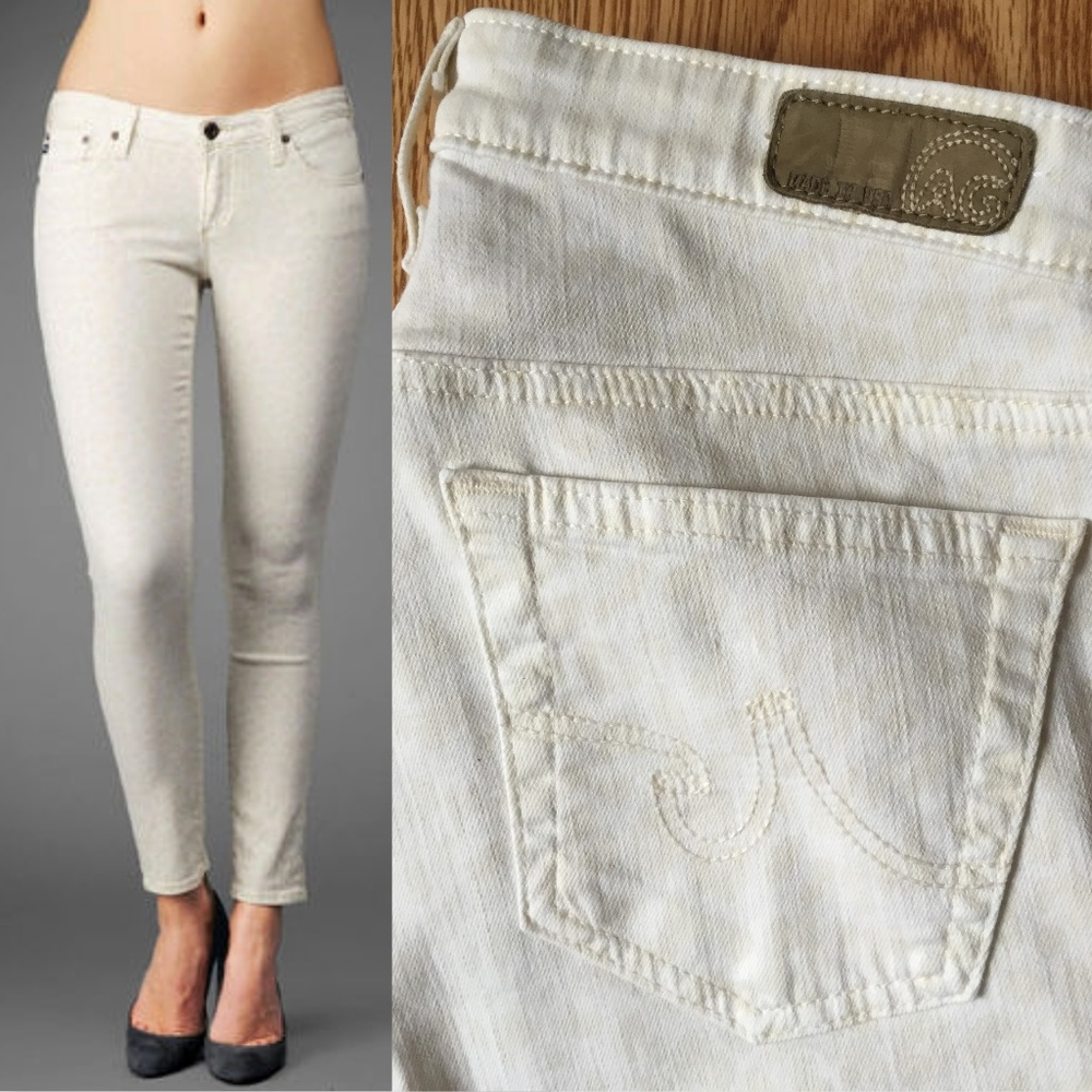 AG ADRIANO GOLDSCHMIED skinny ankle jeans leopard